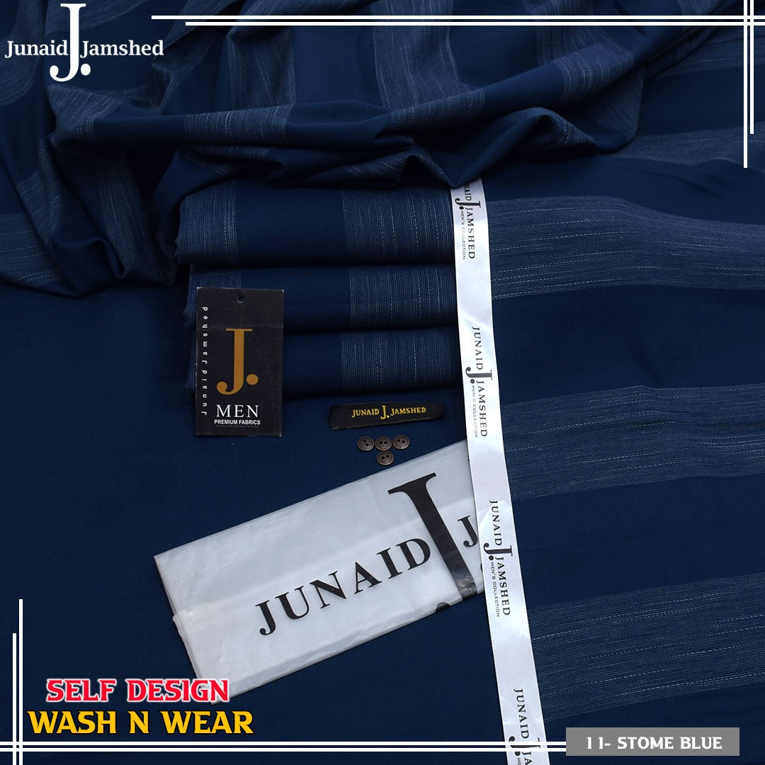 Self Design Wash & Wear Unstitched Fabric JW 109