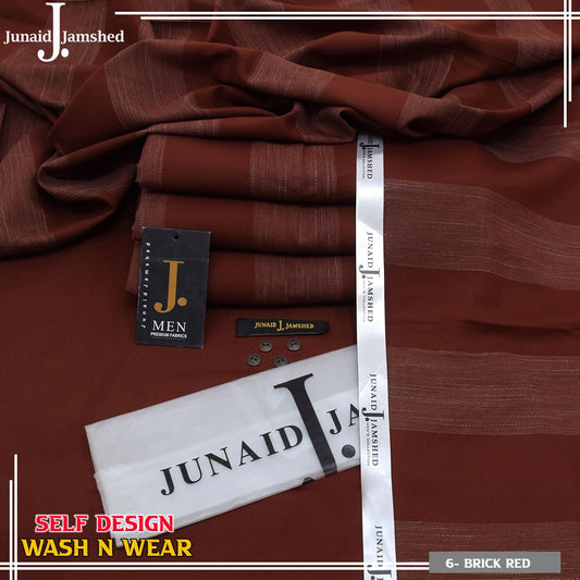 Self Design Wash & Wear Unstitched Fabric JW 105
