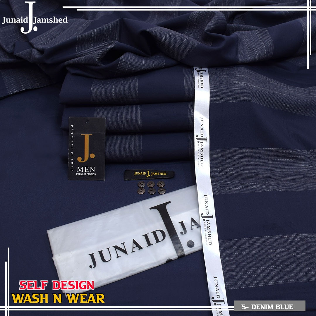 Self Design Wash & Wear Unstitched Fabric JW 113