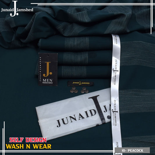 Self Design Wash & Wear Unstitched Fabric JW 111