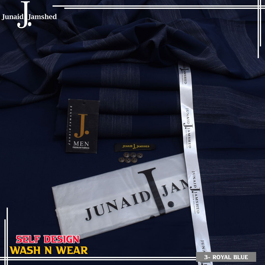 Self Design Wash & Wear Unstitched Fabric JW 107