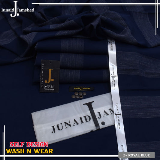 Self Design Wash & Wear Unstitched Fabric JW 107