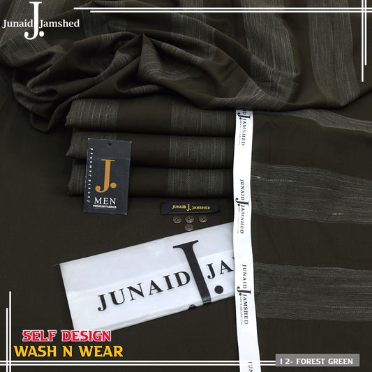 Self Design Wash & Wear Unstitched Fabric JW 112