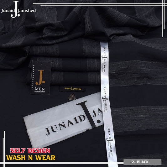 Self Design Wash & Wear Unstitched Fabric JW 115